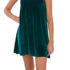 GREEN NWT Maronie Winter Party Dress Velvet with lace GREEN GREEN GREEN